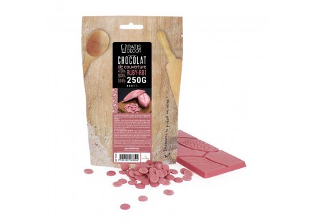 Ruby RB1 Chocolade Druppels 47,3% 250 g - Patisdécor