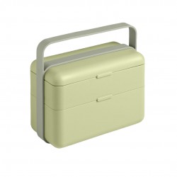 Bauletto Lunch Box Rectangulaire avec Poignée 21x18 cm Vert Thym Clair  - Blim Plus Bauletto Lunch Box Rectangulaire avec Poignée 21x18 cm Vert Thym Clair  - Blim Plus