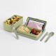 Bauletto Rechthoekige lunchbox met handvat 21x18 cm licht tijmgroen - Blim Plus