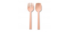 Paestum Posate Couverts à Salade 29 cm Rose Terracotta 