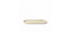 Paestum Minerva Plateau à Servir avec Bords Medium 37x15 cm Beige Sable