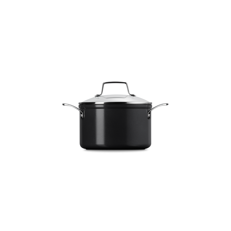 Essentiel Casserole Faitout Antiadhésif Céramique 20 cm 3,8L Couvercle Verre - Le Creuset
