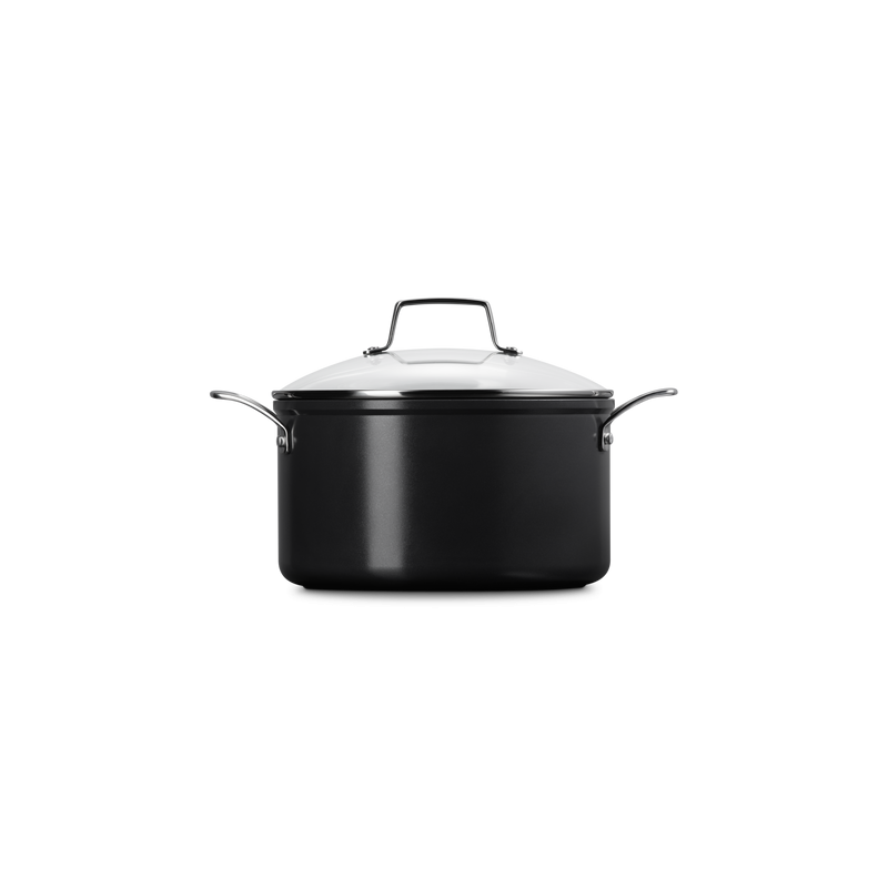 Essentiel Casserole Faitout Antiadhésif Céramique 24 cm 6L Couvercle Verre - Le Creuset