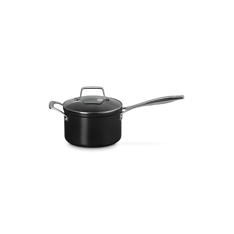 Essentiel Poêlon Antiadhésif Céramique 18 cm 2,8 L Couvercle Verre - Le Creuset