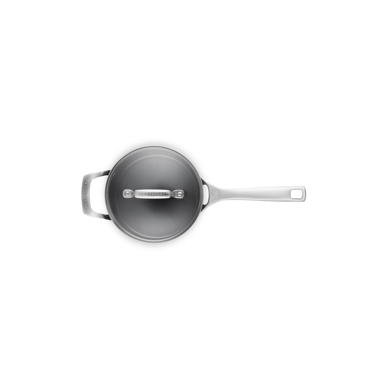 Essentiel Poêlon Antiadhésif Céramique 18 cm 2,8 L Couvercle Verre - Le Creuset