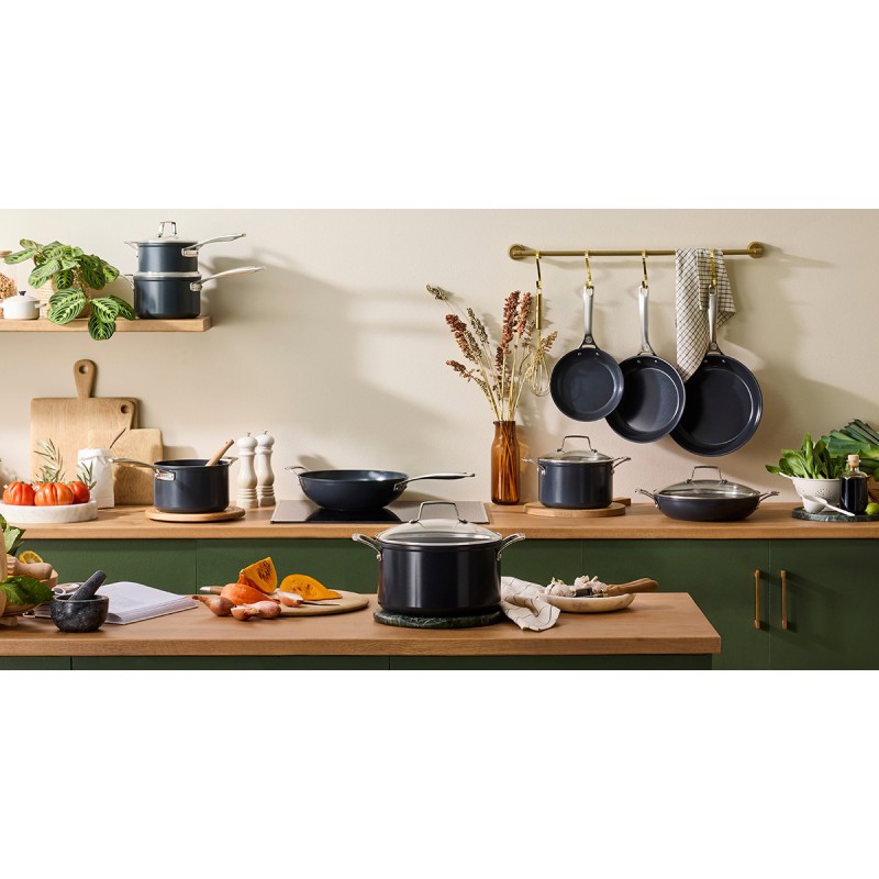 Essentiel Poêlon Antiadhésif Céramique 18 cm 2,8 L Couvercle Verre - Le Creuset