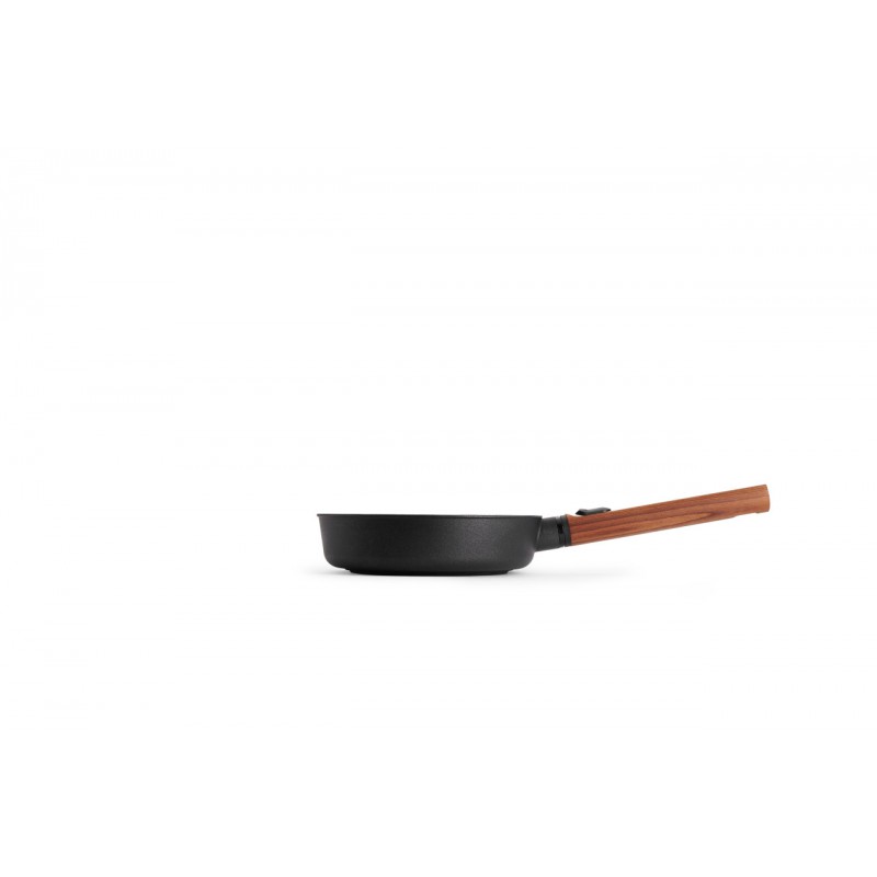 EcoLogic Poêle Fonte Aluminium Antiadhésive Diamond QXR Manche Bois 20 cm - Woll