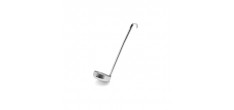 RVS platte bodem pollepel voor pizzasaus 14,5 cl