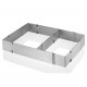 Cadre à Pâtisserie Rectangulaire Extensible Inox avec Séparateur  - Kuchenprofi