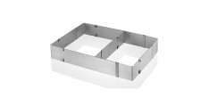 Cadre à Pâtisserie Rectangulaire Extensible Inox avec Séparateur 