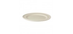 Kitchen Assiette Plate Céramique Email Brillant Blanc Crème 21cm 