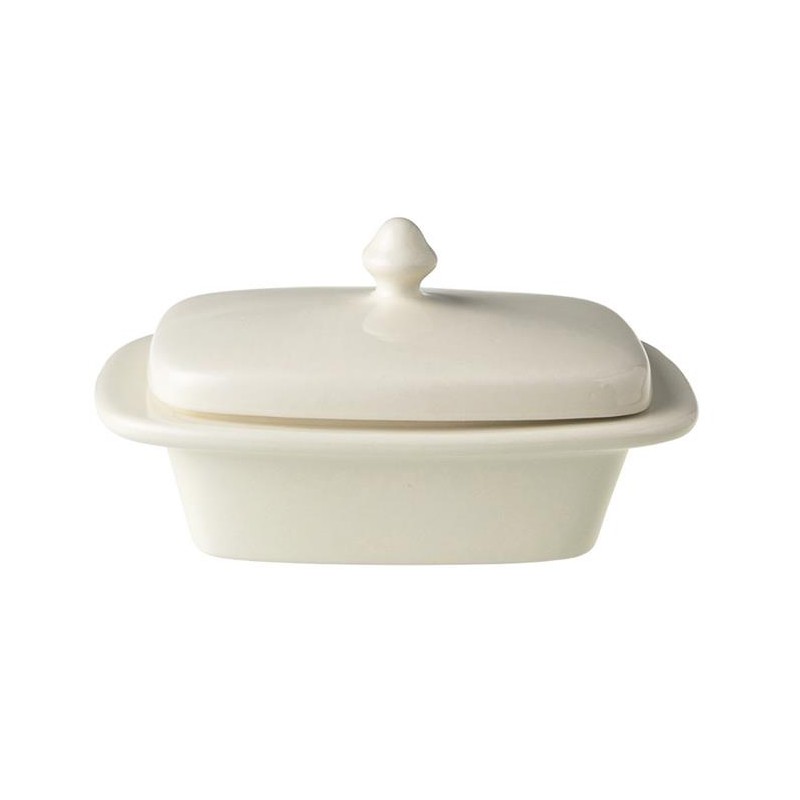 Kitchen Rechthoekige keramische botervloot Crèmewit 12x17,5 cm (250 g Boter) - Royal Boch
