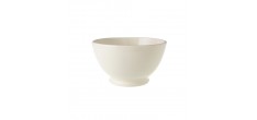 Kitchen Bol sur Pied Céramique Email Brillant Blanc Crème 10 cm 