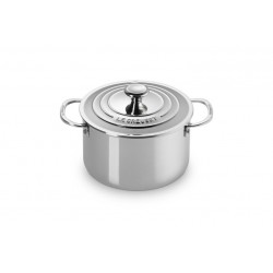 Signature 3 Casserole/Faitout en Inox Brillant 20 cm 3,8 L avec Couvercle 