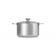 Signature 3 20 cm 3,8 L Glanzende RVS Braadpan/stoofpot met Deksel - Le Creuset