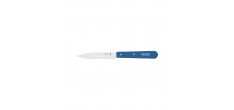 N°112 Couteau Office Lame en Inox 10 cm Manche en Bois Bleu