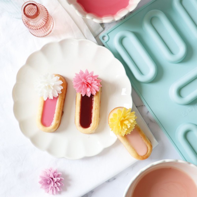 Fleurs Dahlias Comestibles en Azyme pour Déco Gâteau Pastel Ø3 cm 5 Pcs - Scrapcooking