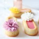 Fleurs Dahlias Comestibles en Azyme pour Déco Gâteau Pastel Ø3 cm 5 Pcs - Scrapcooking