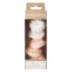 Fleurs Dahlias Comestibles en Azyme pour Déco Gâteau Blanc Rose Ø3 cm 5 Pcs - Scrapcooking