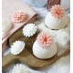 Fleurs Dahlias Comestibles en Azyme pour Déco Gâteau Blanc Rose Ø3 cm 5 Pcs - Scrapcooking