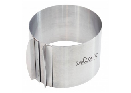 Ronde RVS Verstelbare Bakvorm Extra Hoge 12 cm - Scrapcooking