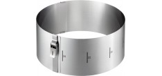 Tondo Clip Ronde Verstelbare Bakvorm RVS van Ø16 cm tot 30 cm Hoog 10 cm