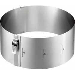 Tondo Clip Ronde Verstelbare Bakvorm RVS van Ø16 cm tot 30 cm Hoog 10 cm - Gefu Tondo Clip Ronde Verstelbare Bakvorm RVS van Ø16 cm tot 30 cm Hoog 10 cm - Gefu