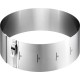 Tondo Clip Cercle Pâtisserie Réglable Inox de Ø16 cm à 30 cm Hauteur 10 cm  - Gefu