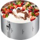 Tondo Clip Cercle Pâtisserie Réglable Inox de Ø16 cm à 30 cm Hauteur 10 cm  - Gefu