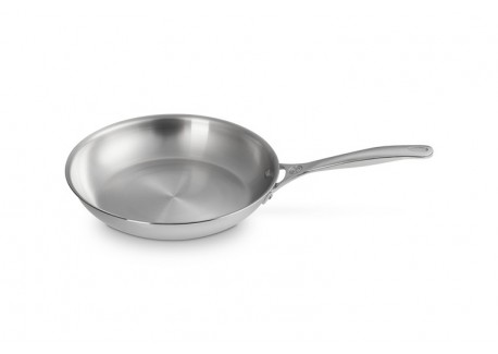 Signature 3 26 cm Glanzende RVS Koekenpan - Le Creuset
