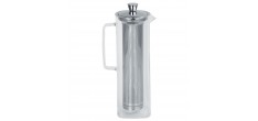 Long Island Théière en Verre Transparent avec Filtre Inox Dévissable 1,5 L