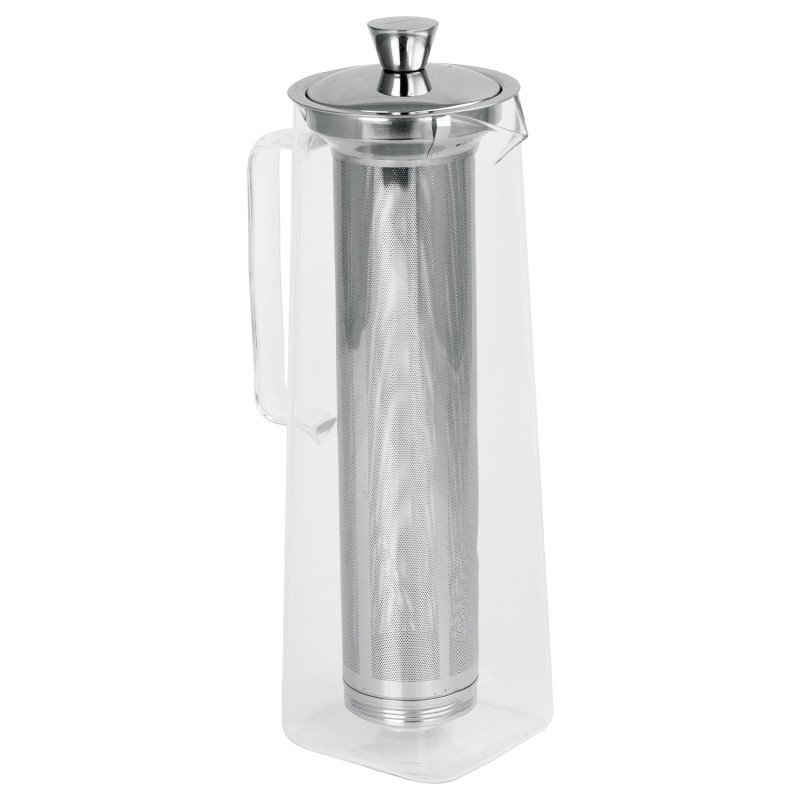 Long Island Théière en Verre Transparent avec Filtre Inox Dévissable 1,5 L - Cristel