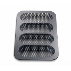 Geperforeerde 4 Mini Stokbroodvorm 18 cm - Kuchenprofi Geperforeerde 4 Mini Stokbroodvorm 18 cm - Kuchenprofi