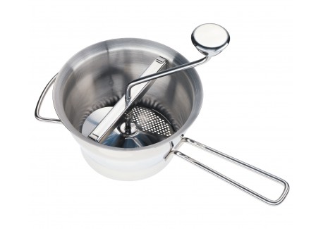 Profi Passe-Vite Inox 20 cm avec 4 disques (1 mm, 2 mm, 3 mm , 5 mm) - Kuchenprofi