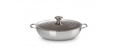 Signature 3 Provençaalse Sautépan in Glanzend RVS 30 cm 4,8 L met Deksel