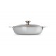 Signature 3 Sauteuse Provençale en Inox Brillant 30 cm 4,8 L avec Couvercle  - Le Creuset