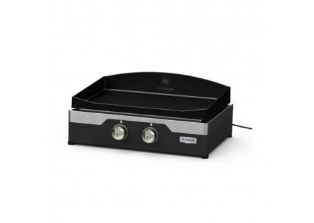 Plancha Électrique Signature Allure Fonte Emaillée 260 Duo Noire 60x40 cm - Le Marquier