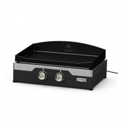 Plancha Électrique Signature Allure Fonte Emaillée 260 Duo Noire 60x40 cm - Le Marquier