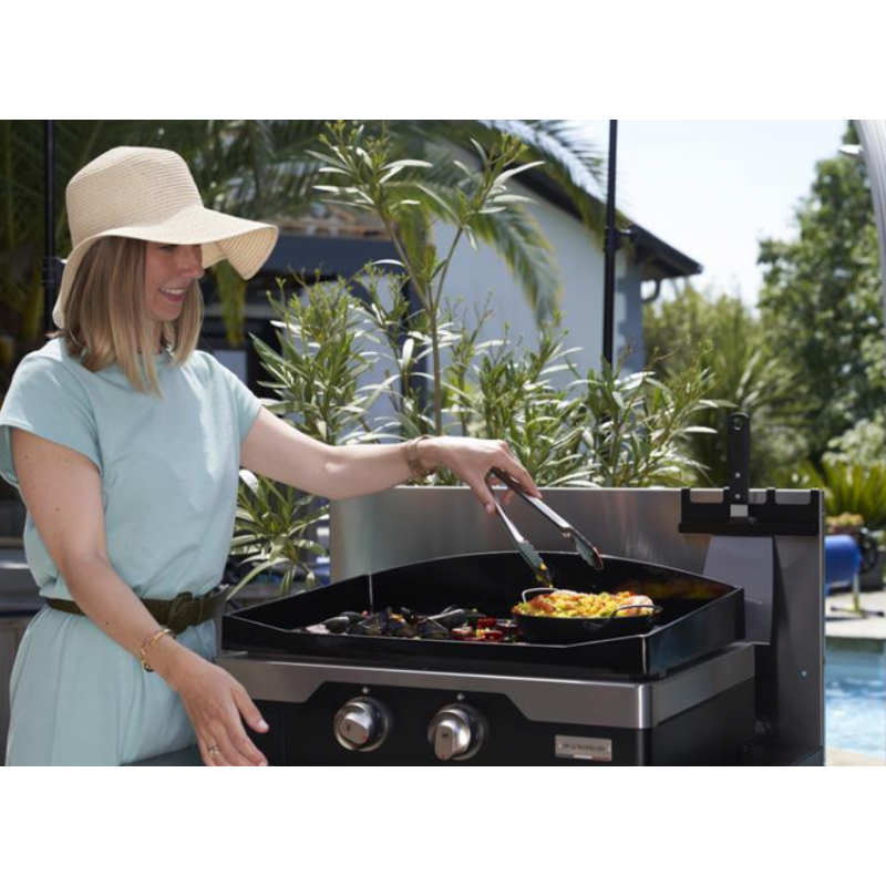 Plancha Électrique Signature Allure Fonte Emaillée 260 Duo Noire 60x40 cm - Le Marquier