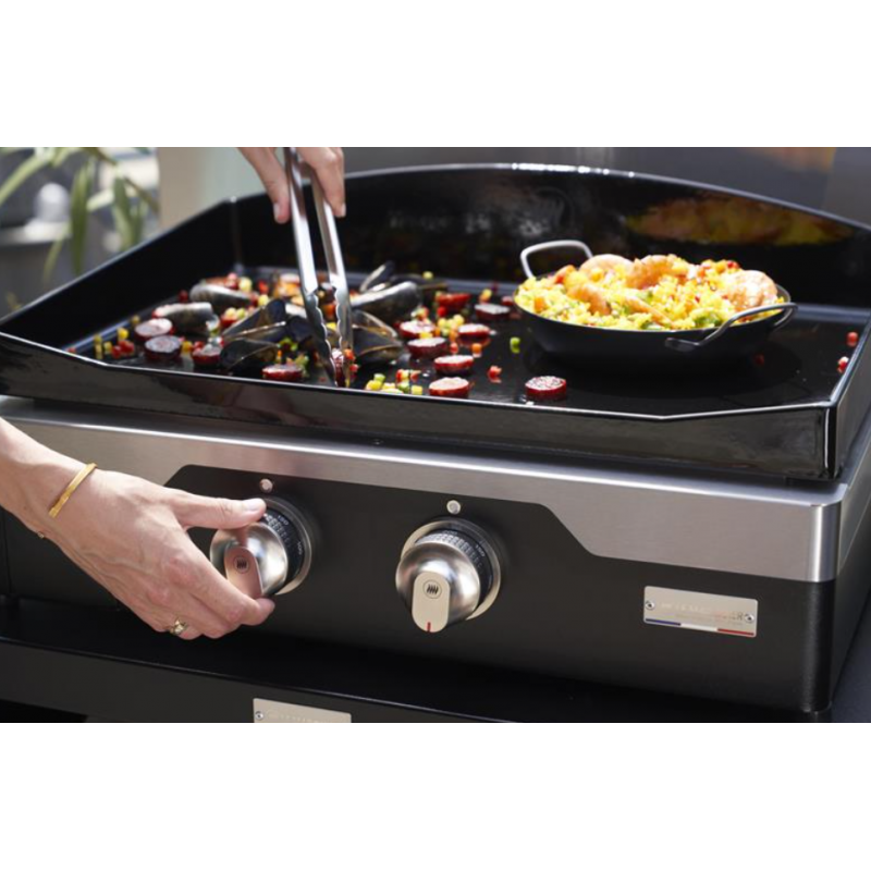Starterspack Plancha Électrique Signature Allure Fonte 260 Duo + Desserte - Le Marquier