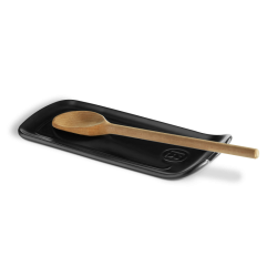 Rechthoekige Keramische Lepelhouder 23x10,5 cm Mat Zwart Truffe - Emile Henry Rechthoekige Keramische Lepelhouder 23x10,5 cm Mat Zwart Truffe - Emile Henry