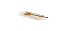 Repose Cuillère Céramique Rectangulaire 23x10,5 cm Argile Blanc Cassé 