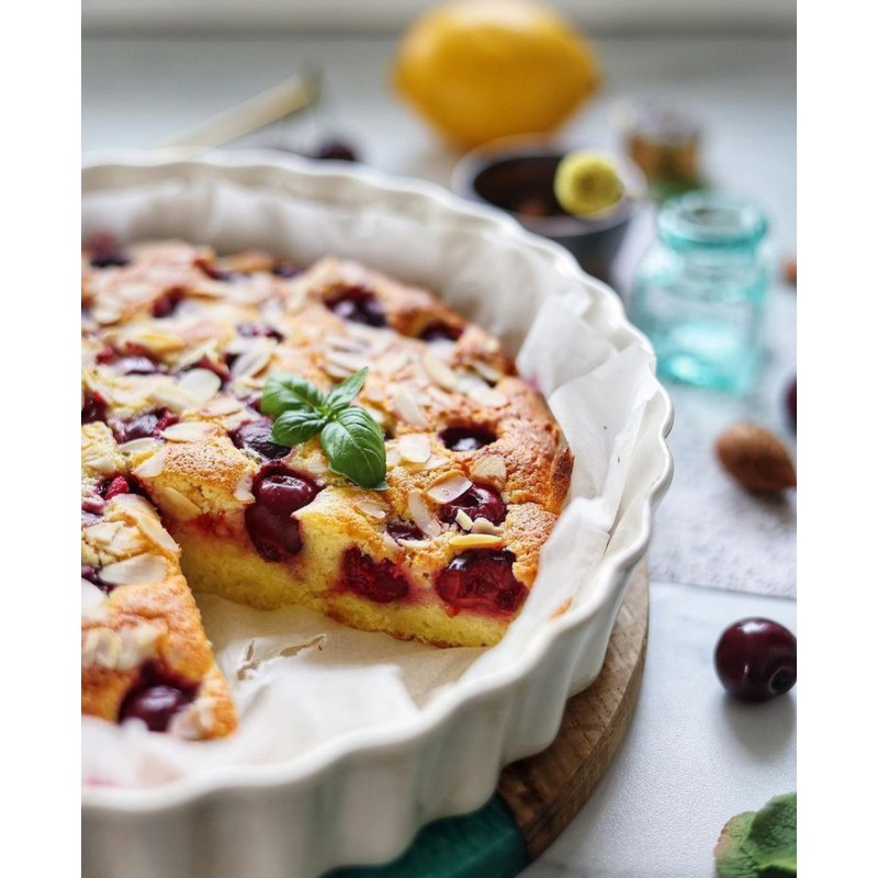 Plat à Tarte Rond Céramique 28x4 cm 1,4 L Argile Blanc Cassé - Emile Henry
