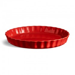 Plat à Tarte Rond Céramique 28x4 cm 1,4 L Rouge Grand Cru  - Emile Henry Plat à Tarte Rond Céramique 28x4 cm 1,4 L Rouge Grand Cru  - Emile Henry