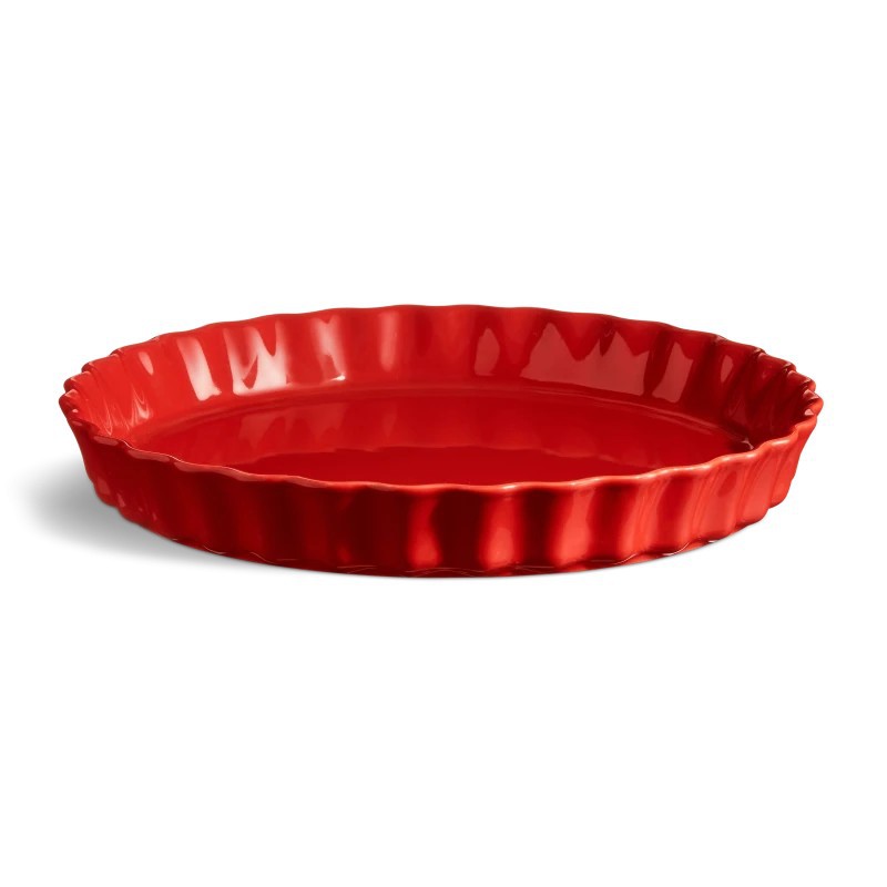 Plat à Tarte Rond Céramique 28x4 cm 1,4 L Rouge Grand Cru - Emile Henry