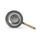 Mineral B Wok en Acier 28 cm avec Poignée en Bois - De Buyer