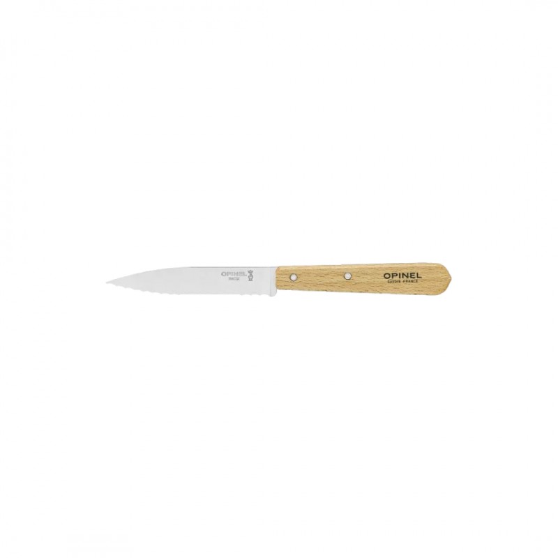 N°113 Cranté Couteau Universel Lame Dents Fines Inox 10 cm - Opinel