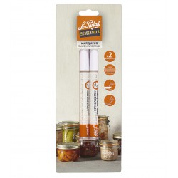 Les Essentiels Marqueur Blanc Effaçable pour Bocaux Verre et Céramique 2 Pcs  - Le Parfait Les Essentiels Marqueur Blanc Effaçable pour Bocaux Verre et Céramique 2 Pcs  - Le Parfait