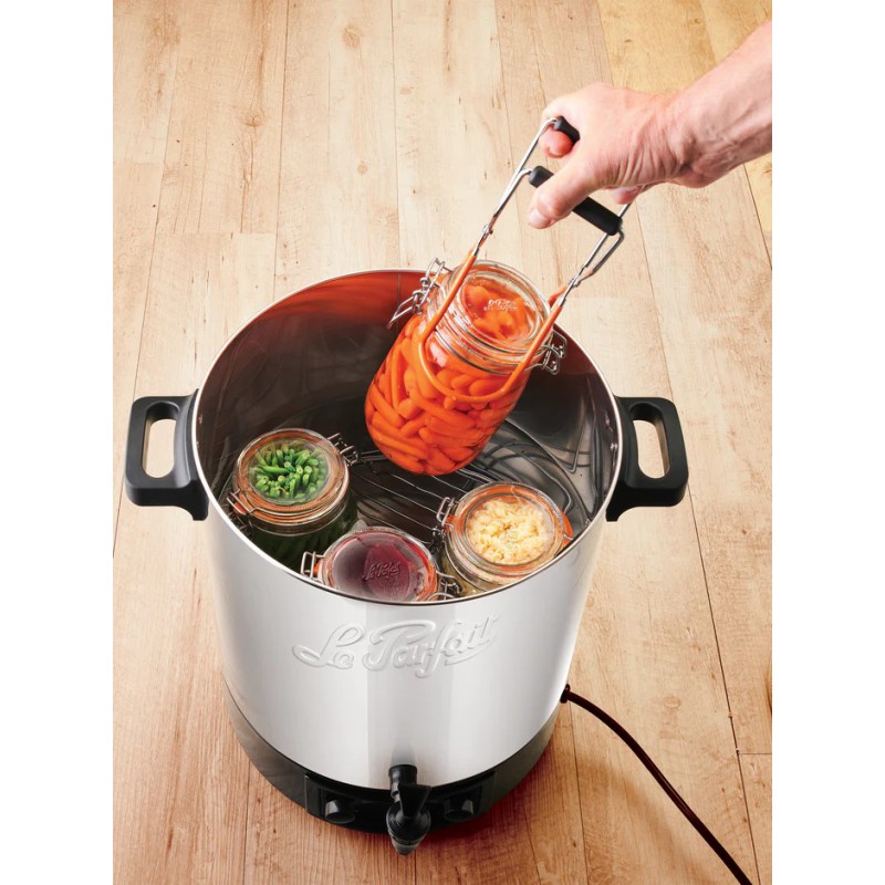 Stérilisateur Inox à Bocaux Electrique et Automatique 23L avec Minuterie - Le Parfait