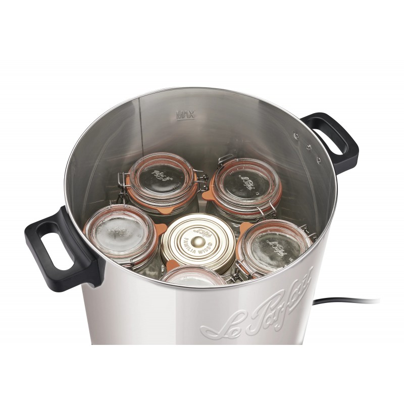Stérilisateur Inox à Bocaux Electrique et Automatique 23L avec Minuterie - Le Parfait